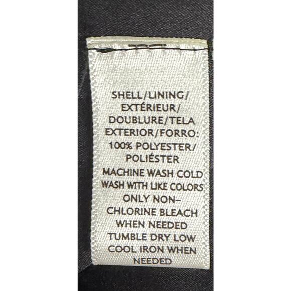 Ann Taylor Loft Women Dress Size 4 Black Shift Long Sleeve Bird Work Career EUC - Picture 9 of 9